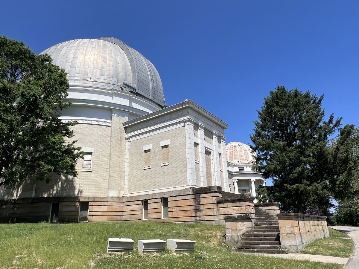 The outside of the observatory